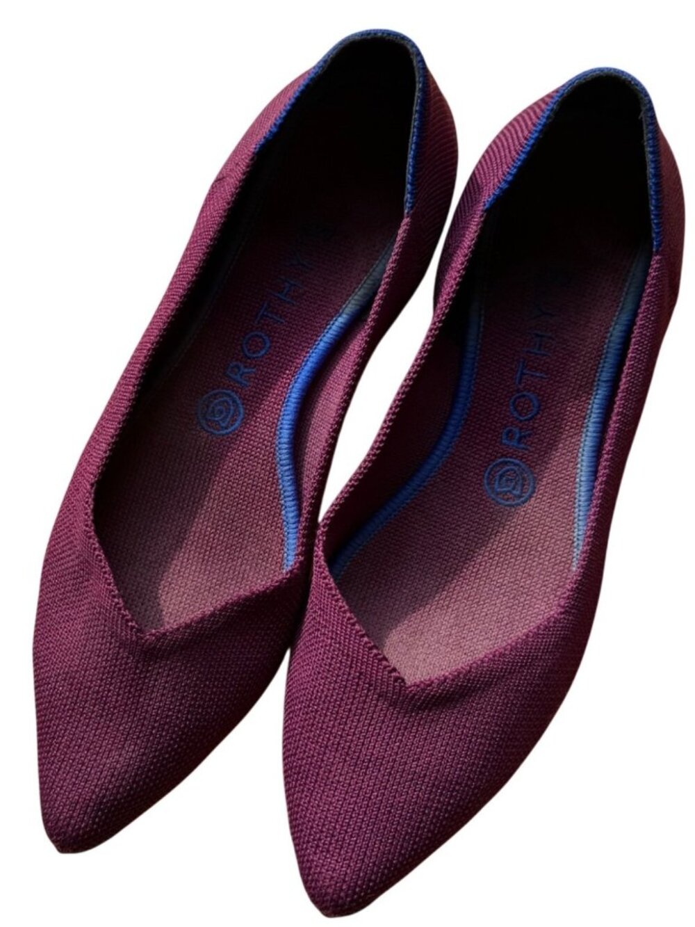 Rothy's Women's Ballet Flats Size 9 The Point Mulberry Burgundy Knit Pointed Toe